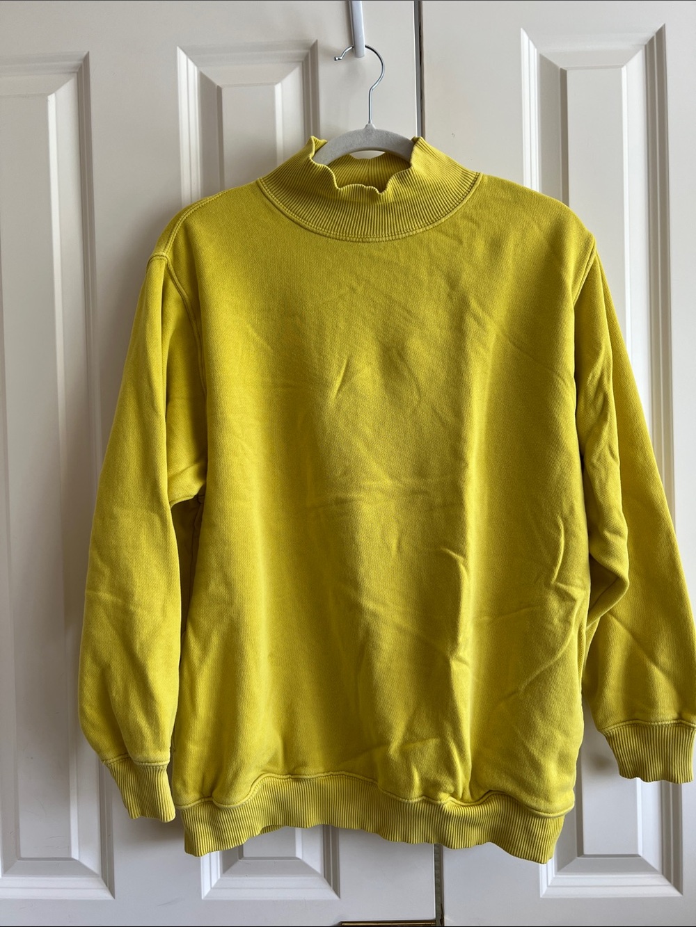 aerie Bright Yellow Turtleneck Sweatshirt in XS
